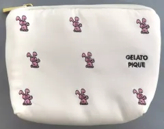 【中古】バッグ スヌーピー＆うさぎ総柄/ホワイト) ポーチ 「PEANUTS(SNOOPY) meets GELATO PIQUE」
