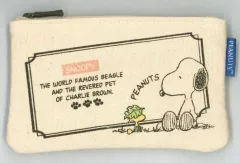 【中古】バッグ スヌーピー＆ウッドストック(葉っぱ) フラットポーチ 「PEANUTS(SNOOPY)」