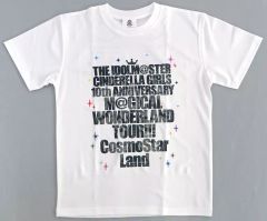 [중고] 티셔츠 로고 공식 드라이 티셔츠 화이트 M 사이즈 [THE IDOLM @ STER CINDERELLA GIRLS 10th ANNIVERSARY M @ GICAL WONDERLAND TOUR!!! CosmoStar Land] 아이치 한정