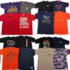 古着卸 まとめ売り USA製 半袖Tシャツ 16枚セット (メンズ L ) LEE ジャージーズ 迷彩柄 英文字プリント 中古 古着 NE2404