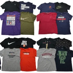 古着卸 まとめ売り ナイキ NIKE 半袖Tシャツ 16枚セット (メンズ XL ) プロチーム MLB 迷彩柄 スウォッシュロゴ アストロズ 中古 NE2411