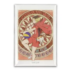 【中古】バッジ・ビンズ 孤爪研磨 スクエア缶バッジ 飛翔Ver. 「ハイキュー!!」