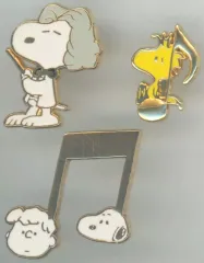 【中古】バッジ・ピンズ スヌーピー＆ウッドストック＆シュローダー ピンバッジセット 「PEANUTS(SNOOPY)×Afternoon Tea LIVING」