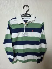 ポロラルフローレン ストライプ 長袖 カラーTシャツ M(10-12)