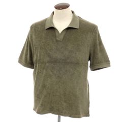 美品】GRAN SASSO パイル地 スキッパー ポロシャツ イタリア製 50 