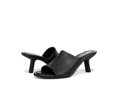 ヴィンス レディース シューズ ヒール Vince Joan Open Toe Heeled Mules Black Leather ブラックのサムネイル