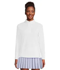 キャラウェイ レディース アウター パーカー・スウェット Callaway Textured Mixed Media 14zip Brilliant White ホワイト