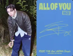 【中古】コレクションカード(男性) RIIZE/ショウタロウ(SHOTARO)/裏面印刷サイン入り/CD「All of You」【初回生産限定盤A】(UPCH-89621)封入フォトカード