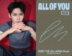 【中古】コレクションカード(男性) RIIZE/ウンソク(EUNSEOK)/裏面印刷サイン入り/CD「All of You」【メンバーソロジャケット盤】(UPCH-89624)封入フォトカード