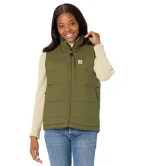 カーハート レディース アウター コート リラックスフィット ベスト Carhartt Relaxed Fit Midweight Utility Vest Basilのサムネイル