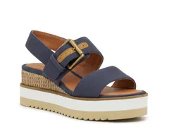 ラッキーブランド レディース シューズ サンダル Lucky BrandTebra Wedge Sandal Navy Canvas ネイビーのサムネイル