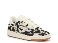 リーボック レディース シューズ スニーカー ReebokClub C Sneaker Womens BlackWhite Cow Print Calf Hair Leather ホワイト