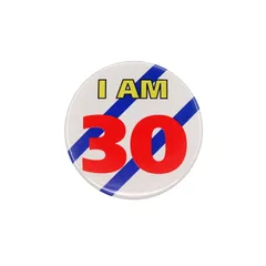 私は30歳 I AM 30 レトロ 缶バッジ 数字 ビンテージ 缶バッチ ピンバッジ 誕生日 brooch-8080のサムネイル