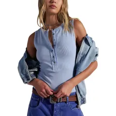 フリーピープル レディース トップス タンクトップ Free People Jamie Henley Tank Top Womens Dew Shineのサムネイル