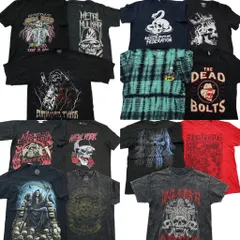 古着卸 まとめ売り スカル 半袖Tシャツ 14枚セット (メンズ S /M ) 大判プリント タイダイ柄 中古 古着 NE2317
