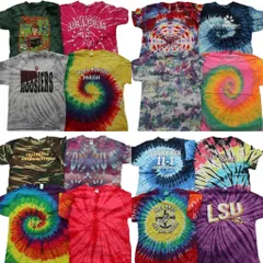 古着卸 まとめ売り タイダイ柄 迷彩柄 半袖Tシャツ 16枚セット (メンズ L ) カモ柄 カレッジ風 LSU マルチカラー 中古 古着 NE2382