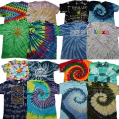 古着卸 まとめ売り タイダイ柄 迷彩柄 半袖Tシャツ 16枚セット (メンズ M /L ) アニマル マルチカラー 中古 古着 NE2384