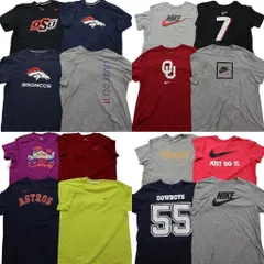 古着卸 まとめ売り ナイキ NIKE 半袖Tシャツ 16枚セット (メンズ XL ) MLB NFL プロチーム アストロズ ブロンコス 中古 古着 NE2396