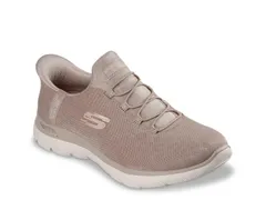 スケッチャーズ レディース シューズ スリッポン・ローファー スニーカー SkechersHands Free Slipins Arch Fit Summits Luxe Leopard SlipOn Sneaker Womens Taupe トープ