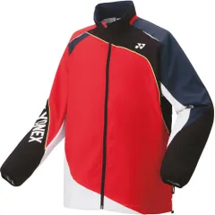 ヨネックス YONEX テニス ユニ裏地付ウィンドウォーマーシャツ アウター ジャケット ジャージ ウインドウェア ヒートカプセル 制電 反射 撥水 部活 トレーニング メンズ レディース  70087 496 サンセットレッド