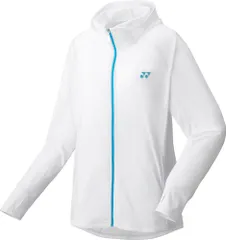 ヨネックス YONEX テニス ウィメンズニットウォームアップパーカー ジャケット ジャージ アウター 長袖 練習 トレーニング 部活 クラブ ベリークール UVカット 吸汗速乾 制電 女性  57076 011 ホワイト