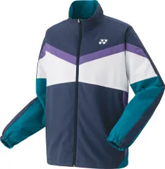 ヨネックス YONEX テニス ユニ裏地付ウォームアップシャツ ジャケット ジャージ アウター 長袖 練習 トレーニング 部活 クラブ 再生ポリエステル UVカット メンズ レディース  50143 019 ネイビーブルー