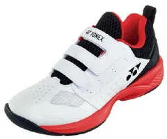 ヨネックス YONEX テニス パワークッション ジュニア CC カーペットコート用 テニスシューズ 硬式テニス ソフトテニス 軟式テニス 衝撃吸収 反発性 軽量 疲れにくい キッズ  SHTJR2CC 114 ホワイト/レッド