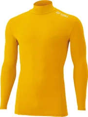 ヨネックス YONEX ジュニアハイネック長袖シャツ 機能インナー トップス アンダーウェア コンプレッション 着圧感 ストレッチ 日本バドミントン協会審査合格品 部活 試合 キッズ  STBF1015J 004 イエロー