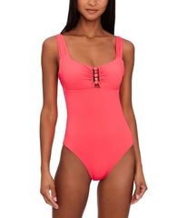 베카 여성 수영복 상하 세트 BECCA Marble Canyon Ariyah Plunge OnePiece Caliente