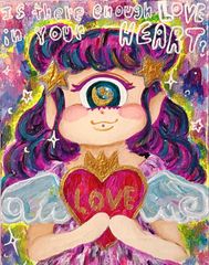 SALE/一点物イラストアート】平成ギャルちゃん-ケツルルバージョン