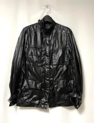 Calvin Klein カルバン・クライン レディース ブラック 光沢 コーティング バックル マウンテンパーカー ジャケット