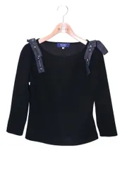 エムズグレイシー 015108 Tシャツ カットソー 38 ブラック ロゴリボン ロイヤルクール IT2UIBXYJKFQのサムネイル