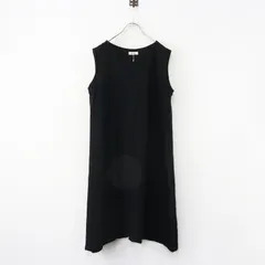 未使用 プランテーション Plantation コットンシアーボーダーノースリーブワンピース M ブラック┃黒 ドレス【2400014891645】のサムネイル