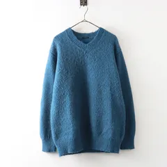 サンプル品 リノ LENO アルパカウールブラッシュドセーター 1‖ブルー トップス 長袖 Vネック プルオーバー【2400014892277】のサムネイル