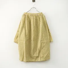 ホームスパン Homspun NEWギンガムギャザーブラウス F｜イエロー トップス カットソー シャツ【2400014884081】のサムネイル