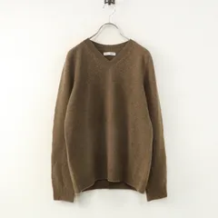 美品 ファクトリー FACTORY ヤクVネックセーター 2＼ブラウン ウール ニット プルオーバー【2400014887129】のサムネイル