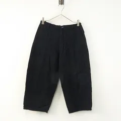 エヴァムエヴァ evam eva ウールコットンクロップドパンツ 1＼ブラック テーパード【2400014889635】