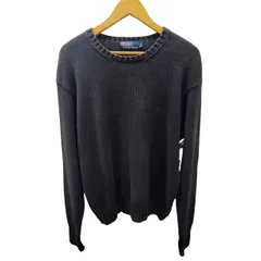 ポロバイラルフローレン Polo by RALPH LAUREN 90S ポニー刺繍 ローゲージ コットン ニット セーター メンズ import：L 