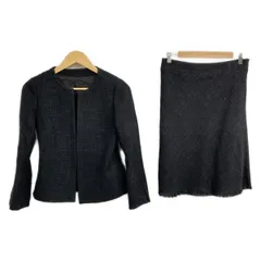 UNITED ARROWS(ユナイテッドアローズ) スカートスーツ レディース - 黒 ツイード