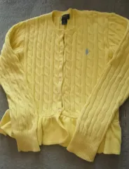 ポロ ラルフローレン キッズ ケーブル編みニット (イェロー)