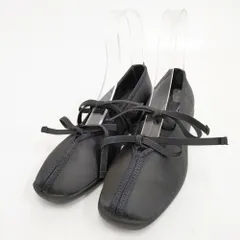 Le Talon Lダブルリボンバレリーナ シューズ リボン モールドソール 定価12650円 サイズ24 シューズ・靴 ブラック レディース ルタロン【中古】6-0318G◎