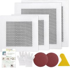 5WYOUKE 리페어 플레이트 4장 세트 알루미늄 메쉬 프레임 10x10cm/15x15cm 벽 구멍 보수 키트 벽의 구멍 막기 벽 수리 패치