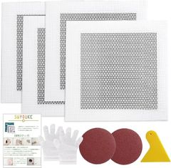 5WYOUKE 리페어 플레이트 4장 세트 25x25cm 알루미늄 메쉬 프레임 20x20cm 벽 구멍 보수 킷 취급 설명서