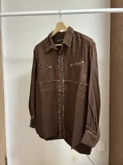 M ワコマリア 23シーズン ヒョウ柄 レオパード ウエスタンシャツ ブラウン