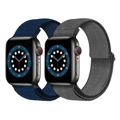【数量限定】2本セット コンパチブル Apple Watch 38mm 40mm 41mm 42mm 44mm 45mm 49mm バンド 柔らかく心地よい軽量で 通気性があり自由に調節可能なゴムベルト アップルウォッチシリーズ 8 7 6 5 4 3 SE