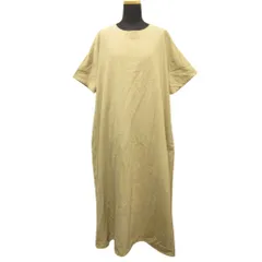 美品 ao daikanyama アオ 代官山 ワンピース ドレス カットソー コットン M ベージュ レディース 古着 中古 USED