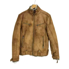 ユーズドフルギ USED古着 {{semanticdesign}} 裏地ファー ムートン ライダースジャケット メンズ import：L 