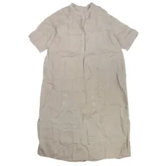 美品 20ss JOURNAL STANDARD L'ESSAGE ジャーナルスタンダード レサージュ リネン スキッパー ワンピース ロング 茶 ブラウン レディース 古着 中古 USED