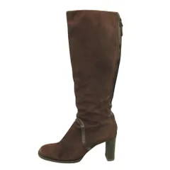 BALLY バリー スエードレザー ロング ブーツ シューズ 靴 革 36 23cm 茶 ブラウン レディース 古着 中古 USEDのサムネイル