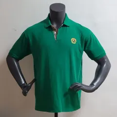 バーバリー グリーン半袖 ポロTシャツ